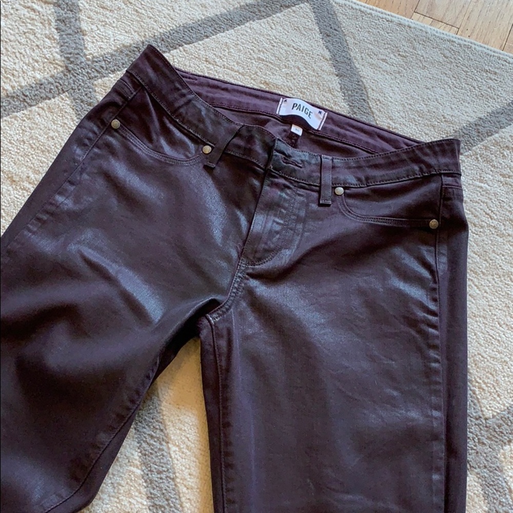 Paige wax skinny jeans